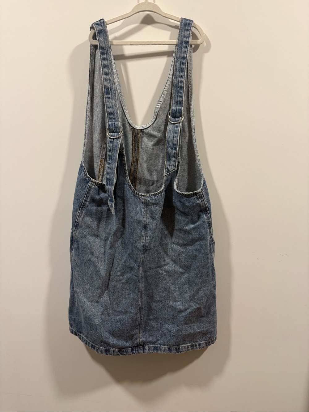 NWT Free People Light Blue Denim Overall Skirt